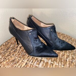 L.A.M.B Black Calf Hair Bootie-6